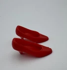Mod Francie red Pointed Shoes squishy low heels vtg Mattel 60s Japan
