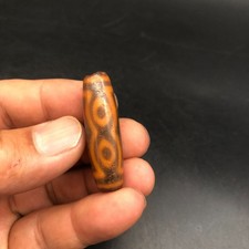 Energy Tibetan Ancient Agate Old Dzi Talisman 7 eye Bead Amulet Pendant,K238