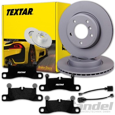 TEXTAR BREMSSCHEIBEN 330mm + BELÄGE HINTEN passend für PORSCHE CAYENNE 92A