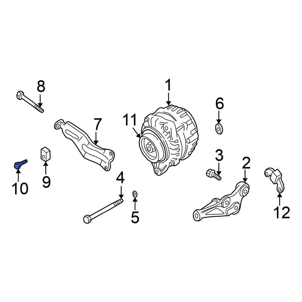 For Nissan Frontier 98-04 Nissan 081268451E Alternator Adjusting Bracket Bolt Foto 2 de 2