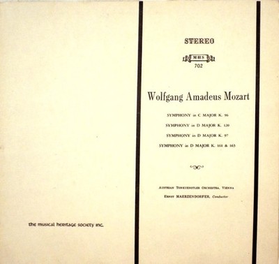 Wolfgang Amadeus Mozart / Tonkünstler Orchestra, Ernst Märzendorfer, Symphonie