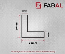 Aluminium Angle Metric Equal - Various Sizes - 1 Metre Length Mill Finish 6063T6