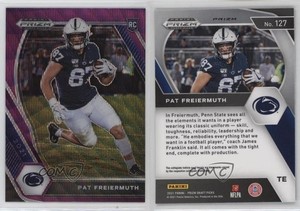2021 Panini Prizm Draft Picks Purple Wave Prizm Pat Freiermuth #127 Rookie RC