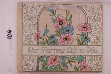 Vintage 1930s Floral Greeting Card Handwritten Names Kennedy Class Girls