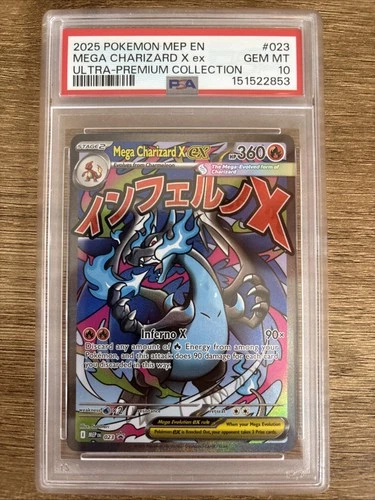 New Listing2025 POKEMON MEP EN-ME BLACK STAR PROMO #023 MEGA CHARIZARD X EX PSA 10