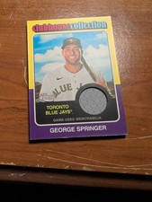 GEORGE SPRINGER 2024 Topps Heritage Game-Used Clubhouse Relic (MEM) Blue Jays