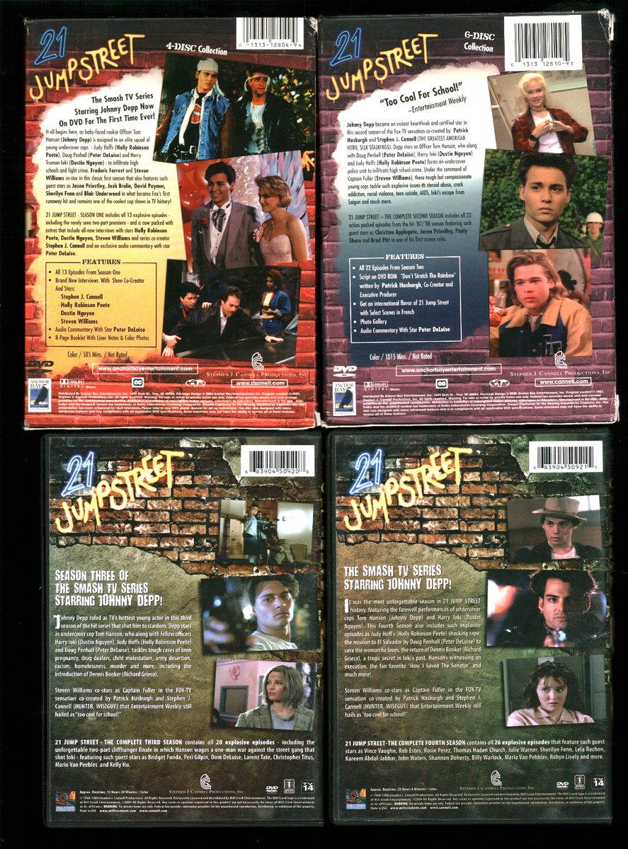 21 Jump Street - Seasons 1 2 3 4 DVD Box Sets one two three four