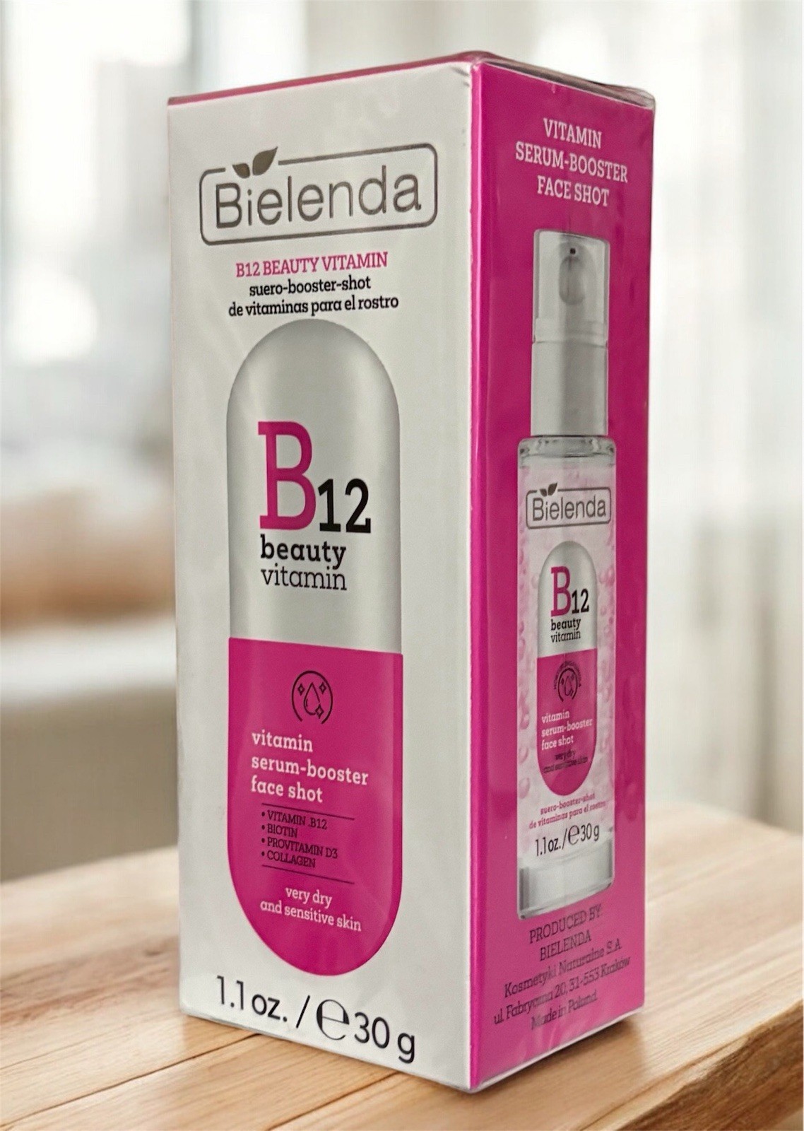 Bielenda B12 Beauty Vitamin Serum-Booster Face Shot Dry Sens