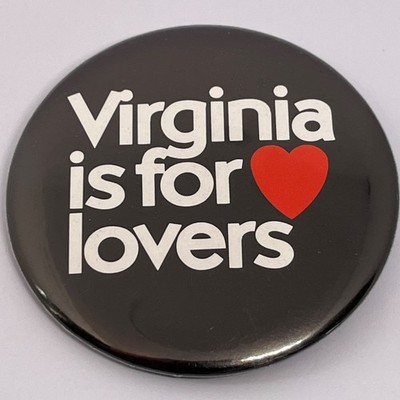 Virginia Is For Lovers Vintage Anstecknadel Abzeichen USA kultiger Spruch Herz Logo