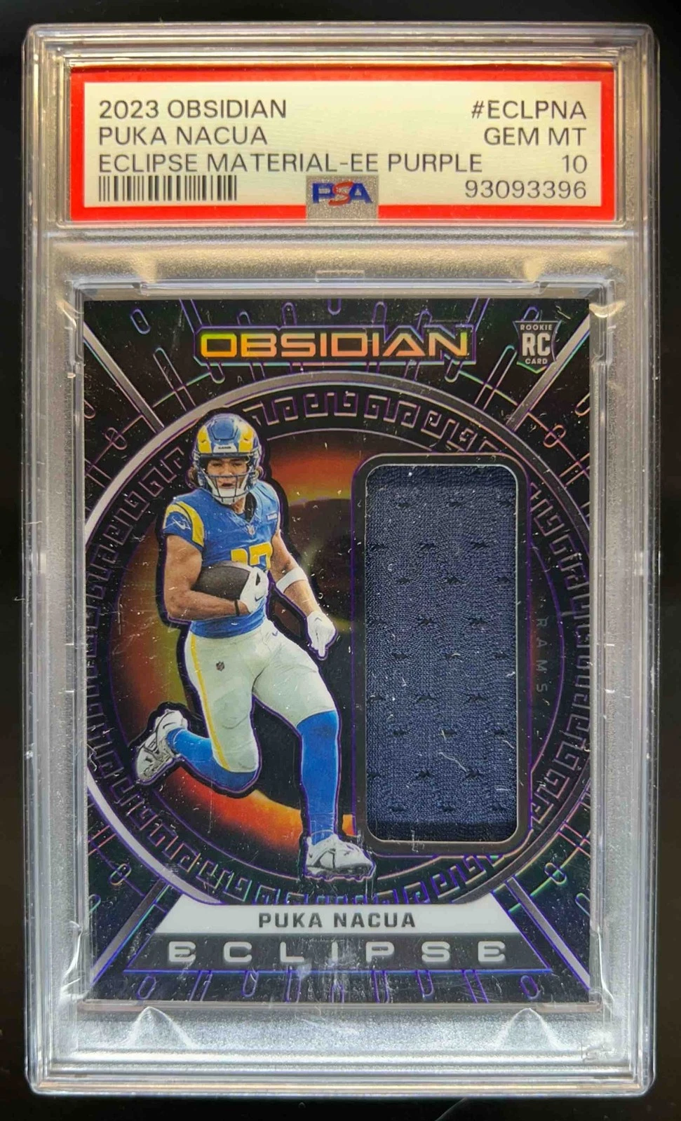 Puka Nacua Panini Obsidian Eclipse Materials #ECLPNA Electric Etch Purple