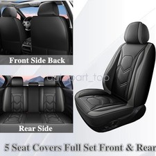 For 2009-2023 Dodge Ram 2500 Car Seat Cover Front Rear Premium Leather 5-seats