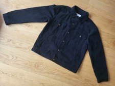 Men's Black Universal Works Corduroy Jacket Medium M Trucker Pockets Cotton A*