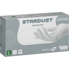 100 X GANTS EN LATEX NEW MED STARDUST BLANCS TAILLE L LATEX BLANC