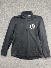 Helly Hansen Pullover Womens Large Black Quarter Zip Fleece Lined Athletic