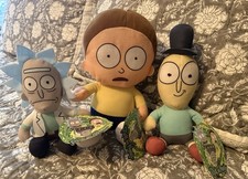 Rick Morty Mr. Poopy Butthole Plush Toys 7 -10 New With Tags Set Of 3