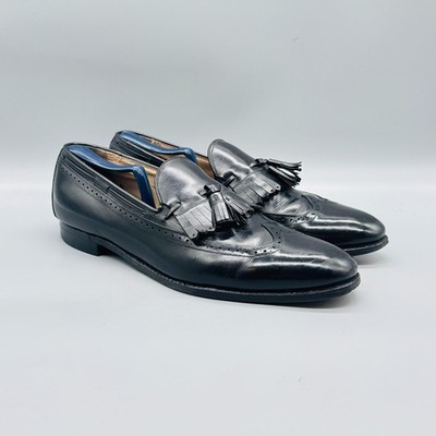 Johnston & Murphy Shoes Men 11.5 Black Leather Aristocraft Tassel
