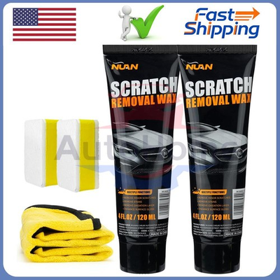 #ad 2PCS NUAN Car Scratch Remover for Deep Scratches Paint Restorer Auto Repair Wax $13.59