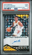 2024 PANINI MOSAIC AUTOS MOSAIC BLACK GOLD CHOICE #AM- KEYONTE GEORGE 7/8 PSA 9