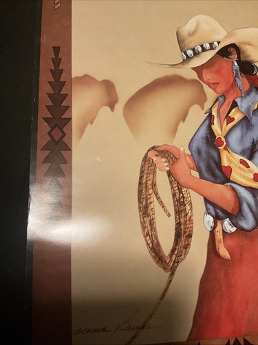 18x26 Doreman Burns Buffalo Girl Signed Print Western Decor - Picture 6 of 9