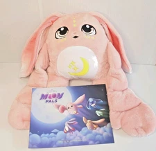 Weighted Plush Bunny Moon Pal & Book Stuffed Heavy Sensory Anxiety Animal Pink