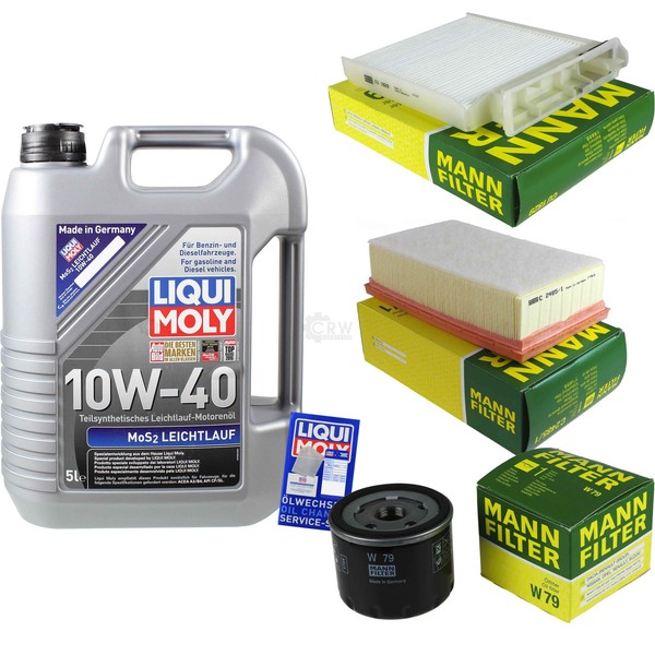 Mann Inspektionspaket 5L Liqui Moly 10W-40 FüR Renault Clio Grandtour 1.5-image