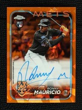 2024 Topps Chrome Sapphire Edition Orange 2/25 Ronny Mauricio #CSA-RM Auto 1d59