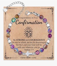 Easter Basket Stuffers for Teens Girl Kids, Cross Bracelet for Women Girls, East