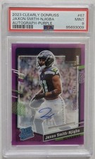 2023 Panini Clearly Donruss - Jaxon Smith-Njigba #67 Purple Autographs /175 , RC