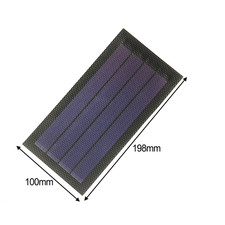 Pannello Solare Silicone Amorfo Flessibile 1W 6V per Progetti Fai da Te 198 100MM Nero