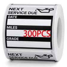 for Oil Change Stickers Vinyl 300 Pcs 2  x 2  Service Black 2 x 2 inch,