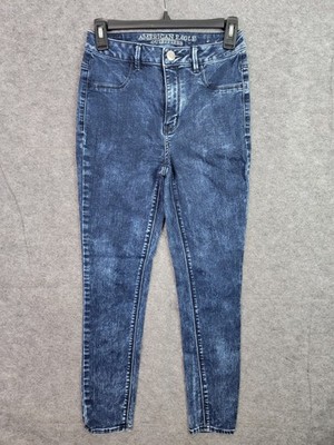 American Eagle Women's Jeans Size 4 Reg Sky High Jegging Blue Stretch Denim