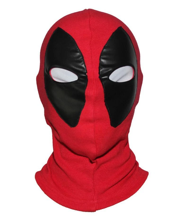 Deadpool Youth Mask Leather Balaclava X-Men Halloween Costume Hood Cosplay - Image 3 of 4