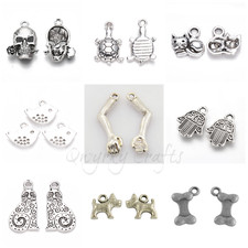 Tibetan Silver Charms Pendants Jewellery Card Making Crafts Antique Colour LOT 5
