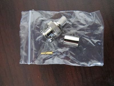 LOT OF 10 SETS BNC 75 OHM connectors 3 Piece Crimp Style  RG59 NEW SEALED 