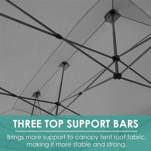 3x6m Heavy Duty Waterproof Pop Up Gazebo Garden Party Canopy Tent with 6 Sides - Picture 25 of 28