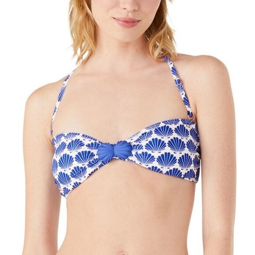 Kate Spade New York Blue Beryy Seashell Swim Padded Bra Size Large NWT