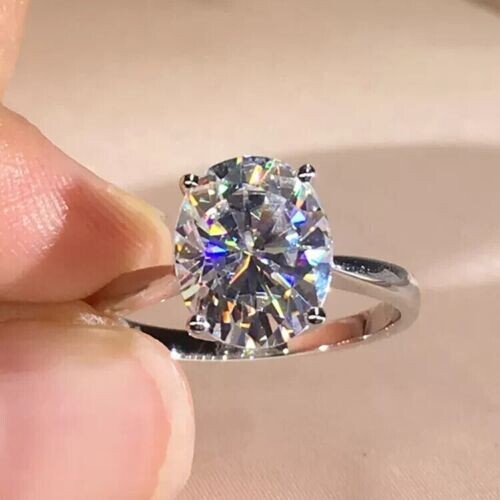 Luxus Moissanite Solitär Ring S925 17/7 2Ct Sehr Brillant (Gebraucht