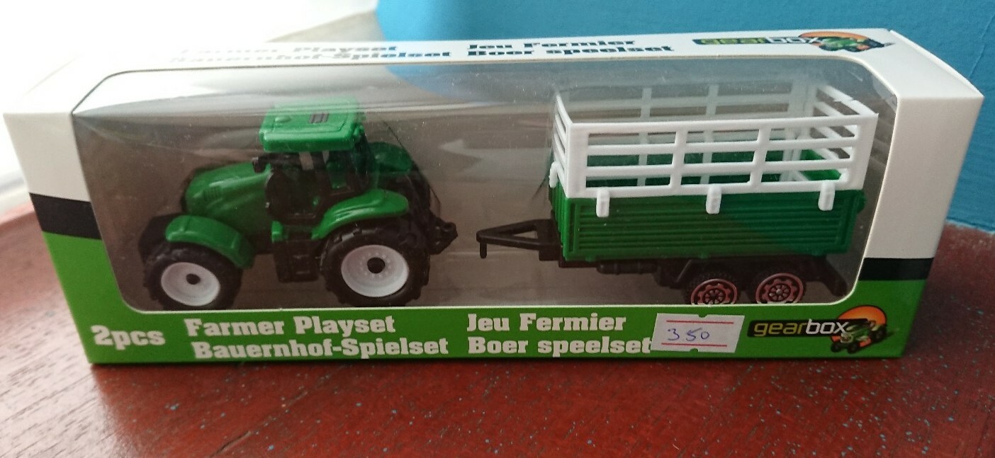 toy tractor and trailer set