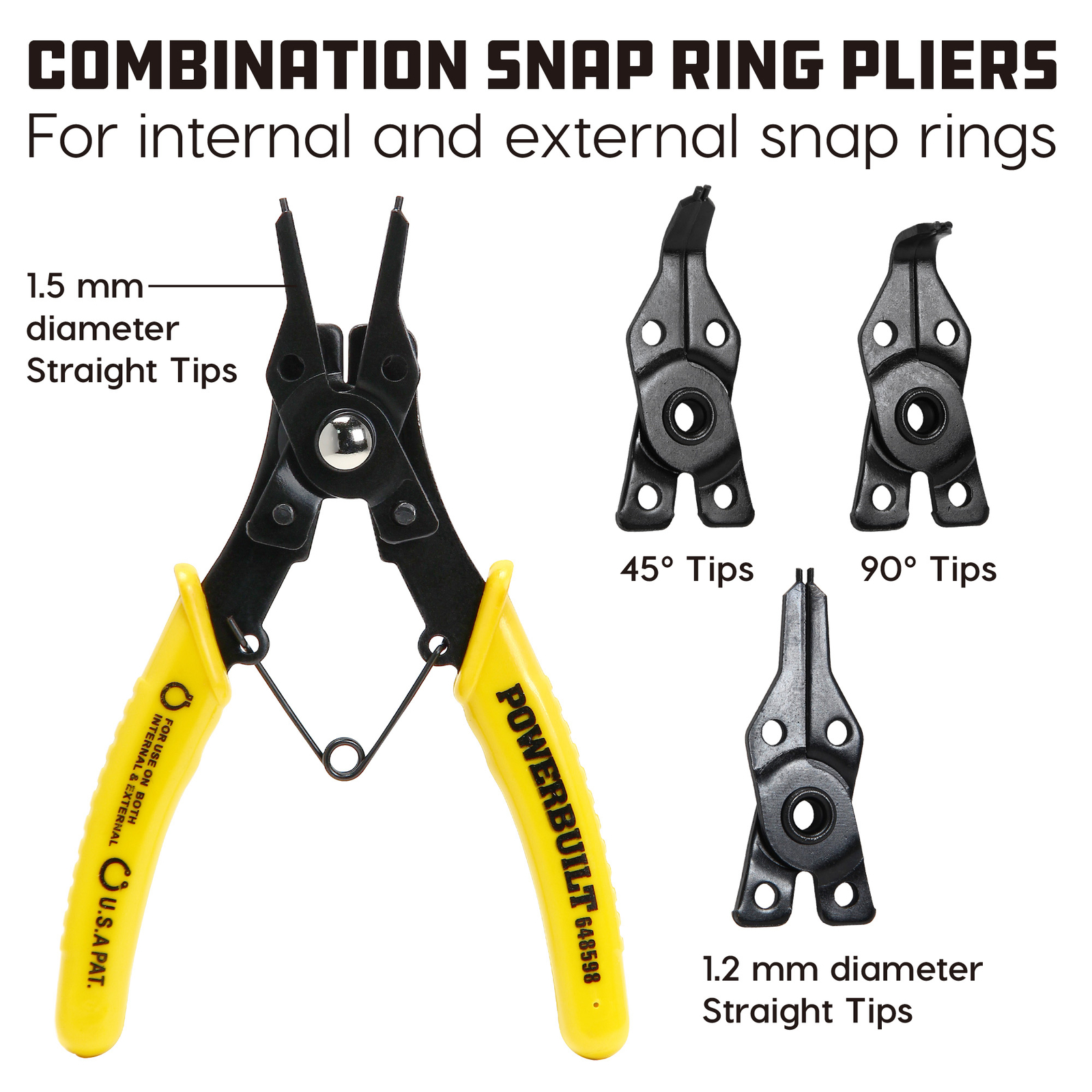 Powerbuilt Snap Ring Pliers 648598 eBay