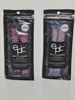 Lot of 2 - Epic Watch Bands - Fits Apple 42mm/44mm/45mm - New In Packages !!