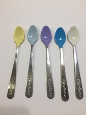 Gerber Baby Spoons Lot Of 5 Multicolor Soft Tip Stainless Steel