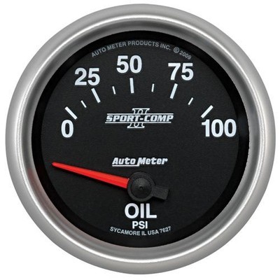 Auto Meter 7627 Sport-Comp II 2-5/8'' Oil Pressure Gauge - 0-100psi