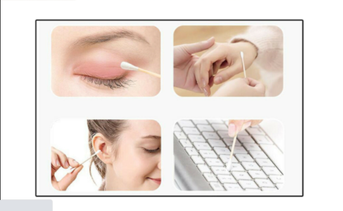 Makeup Disposable, Ear/Nose cleaning Multi Purpose Double Tip Cotton Buds 100pcs - 第 1/4 張圖片
