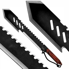 25.5" Full Tang Survival Machete Tactical Ninja Machete Hunting Emergency Knife
