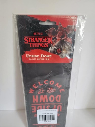 TOTALMENTE NUEVO Stranger Things boca abajo no molestar letrero percha de puerta - Imagen 2 de 6