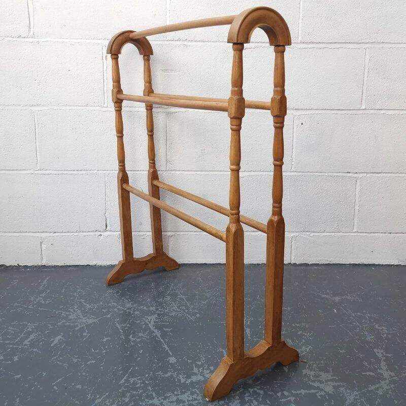 VINTAGE Wooden Free-standing Traditional Bathroom Towel Rail Dryer Stand |  eBay