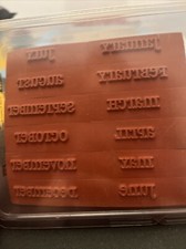 Stampin' Up Full Calendar Rubber Stamp Set Of 12 NIB