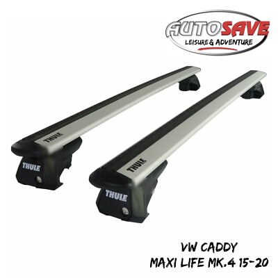 THULE - WingBar EVO (silver) Roof Bar Set for VW CADDY Maxi Life Mk4 (2016-20)