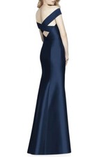 Alfred Sung Off The Shoulder Sateen Gown, Size 10