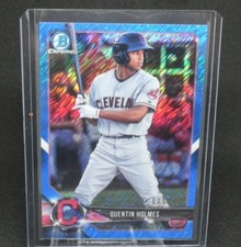 2018 Bowman Chrome Quentin Holmes Blue Shimmer Refractor 09/150